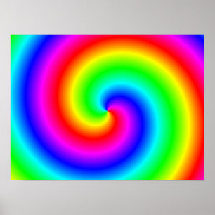 Póster Espiral de gradiente de color arcoiris