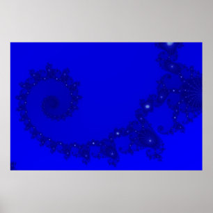 Póster Espiral de Julia azul
