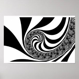 Póster Espiral de la cebra de Mandelbrot