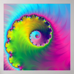 Póster Espiral de lavado de color poster