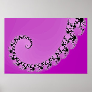 Póster Espiral de Mandelbrot púrpura