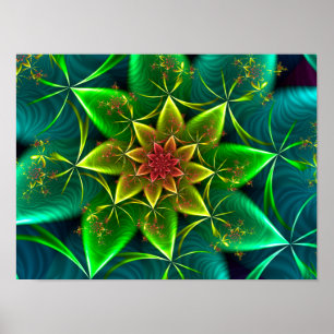 Póster Espiral de Mar Verde