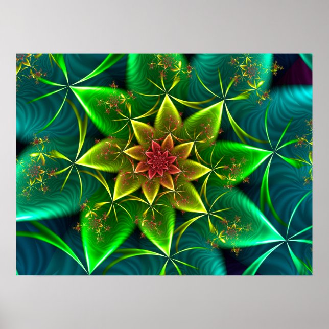Póster Espiral de Mar Verde (Frente)