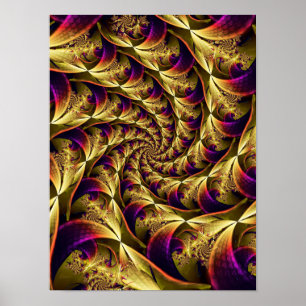 Póster Espiral Dorada
