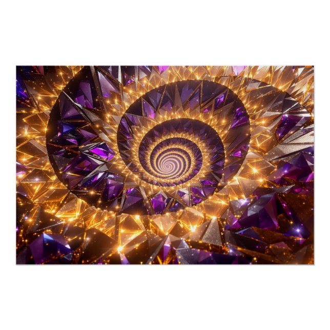 Póster Espiral dorada Dreamscape (Anverso)