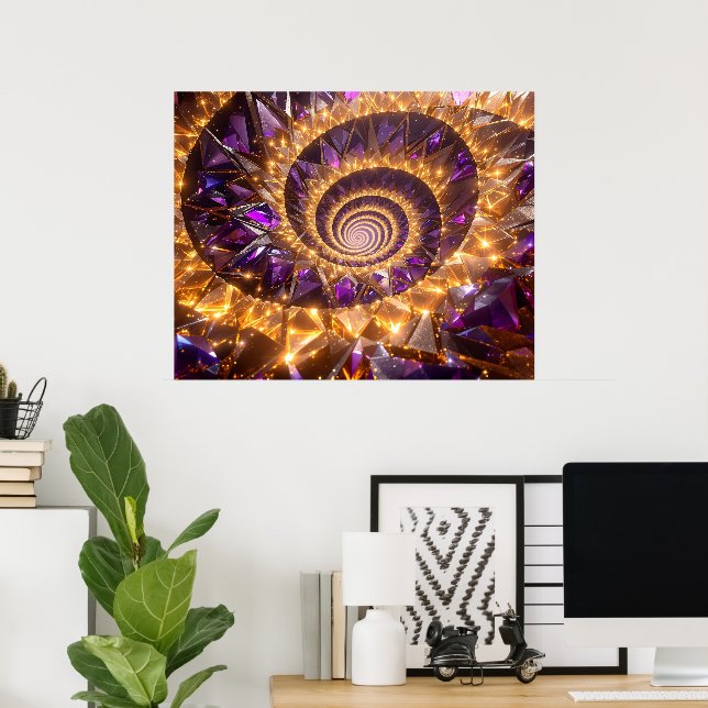 Póster Espiral dorada Dreamscape (Oficina en casa)