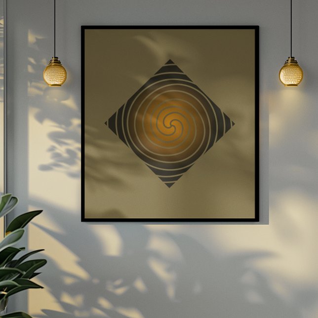 Póster Espiral dorada: Tonos de tierra en armonía de diam (Subido por el creador)