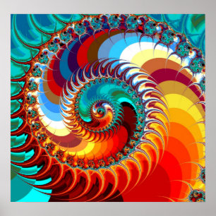 Póster Espiral Dragón