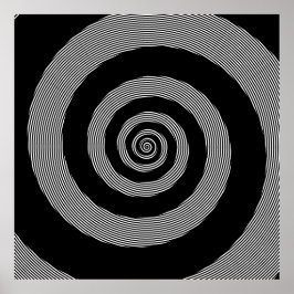 Póster Espiral logarítmica sobre espiral lineal