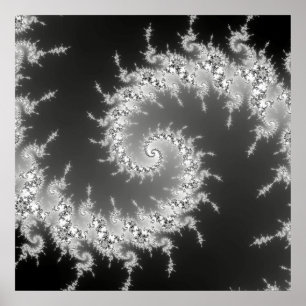 Póster espiral negra y blanca