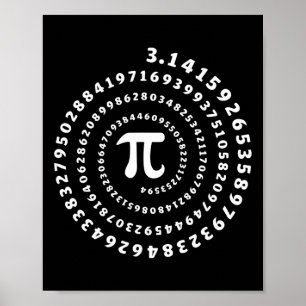Póster Espiral Pi Shirt Day Math Lover