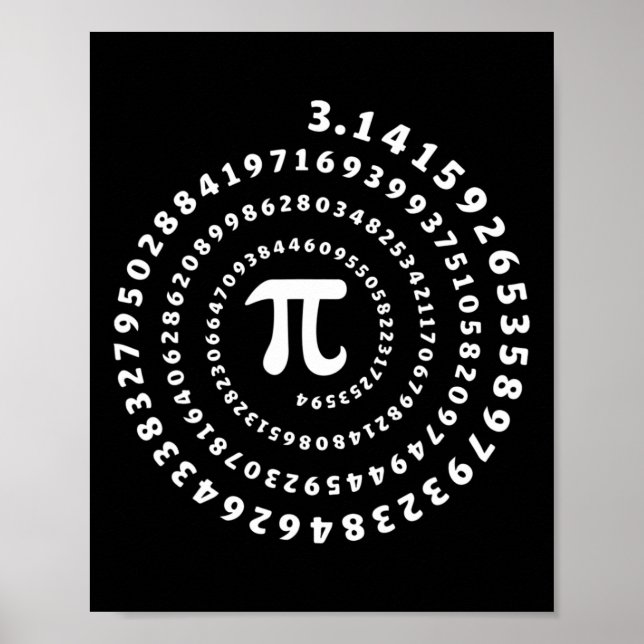 Póster Espiral Pi Shirt Day Math Lover (Frente)