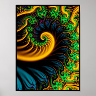 Póster Espiral Psicodélico