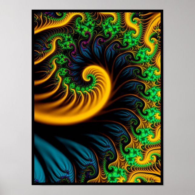Póster Espiral Psicodélico (Frente)