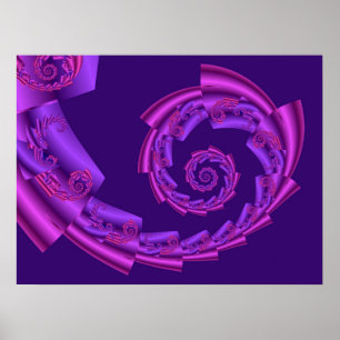 Póster Espiral púrpura