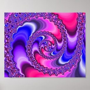 Póster Espiral Púrpura