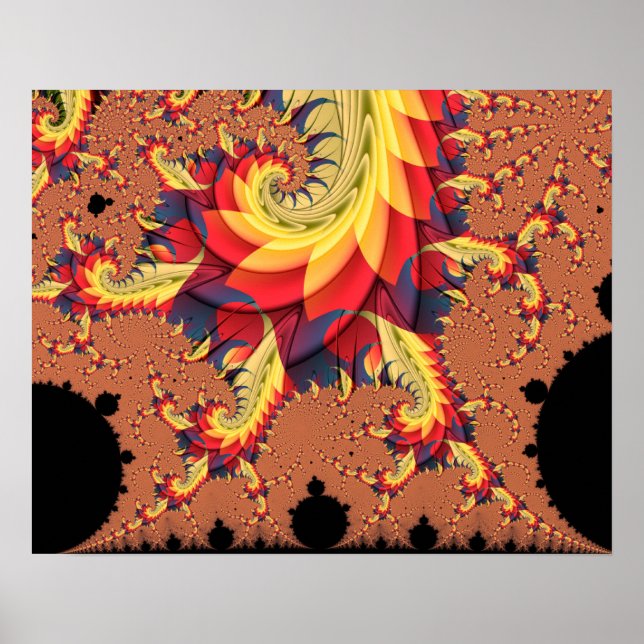 Póster Espiralales de Mandelbrot (Frente)