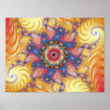 Espirales Amarillas Coloridas Mandelbrot