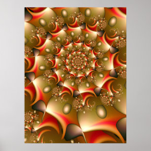 Póster Espirales de Frijoles Dorados