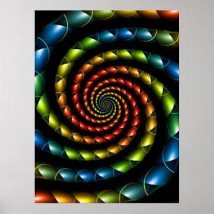Póster Espirales de piel de serpiente