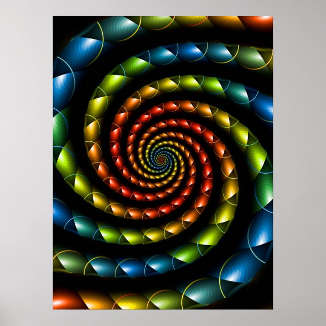 Póster Espirales de piel de serpiente (Frente)