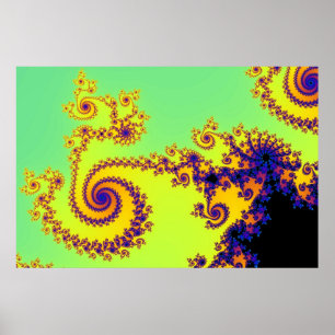 Póster Espirales del fractal