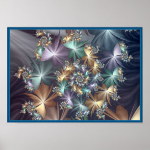 Póster espirales luminosos de Julia