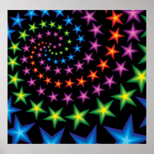 Póster espirales vivos de la estrella