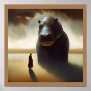 Póster Espíritu Animal Hipopótamo 1