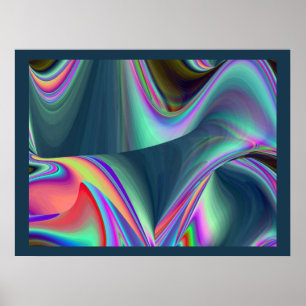 Póster Espíritu de brisa de verano Abstracto 3D Rainbowar