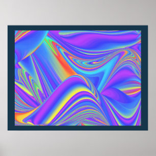 Póster Espíritu de brisa de verano Abstracto 3D Rainbowar