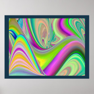 Póster Espíritu de brisa de verano Abstracto 3D Rainbowar