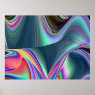 Póster Espíritu de Brisa de Verano Abstracto 3D Rainbowar