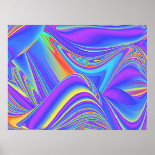 Póster Espíritu de brisa de verano Abstracto 3D Rainbowar