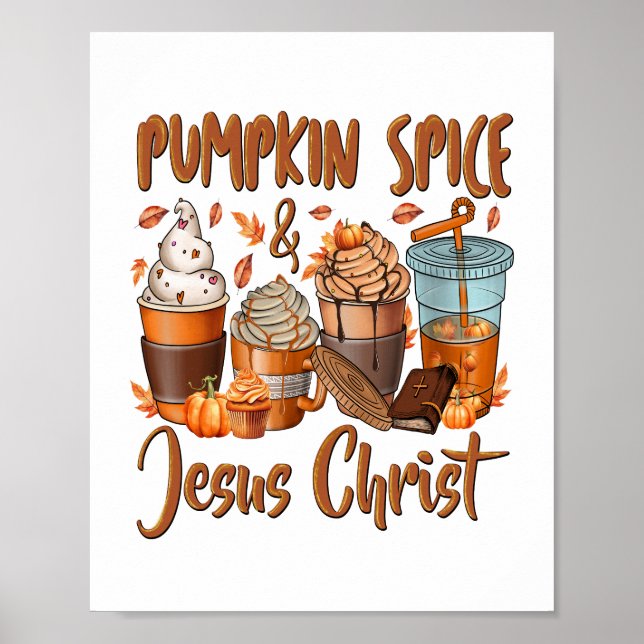 Póster Espíritu de calabaza Jesucristo (Frente)