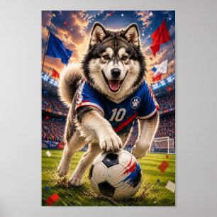 Póster Espíritu de Campeonato del Malamute de Alaska