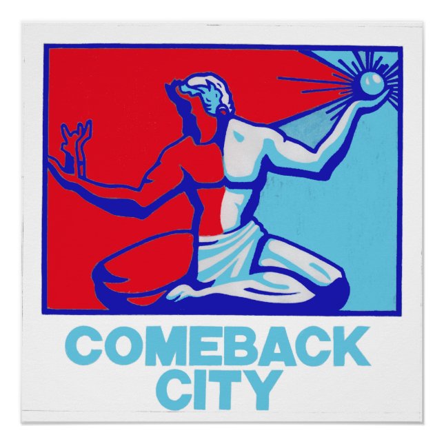 Póster Espíritu de Detroit "esperanza" 20" x 20", papel P (Anverso)