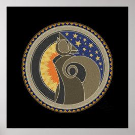 Póster Espíritu de fondo negro de Coyote