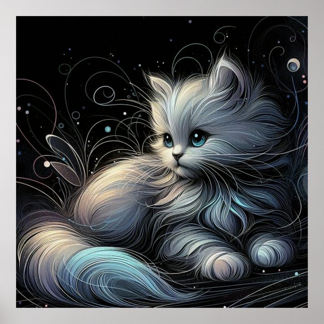 Póster Espíritu de gato cósmico (Frente)