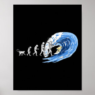 Póster Espíritu de la evolución del surfing del hombre