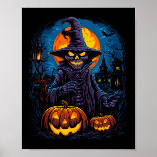 Póster Espíritu De La Noche Halloween Fantasma Espeluznan