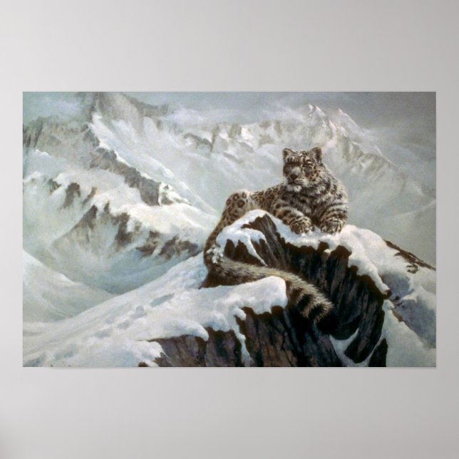 Póster Espíritu de las montañas, leopardo de la nieve (Frente)