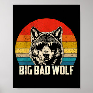 Póster Espíritu de lobo lobo grande y malo manada de lobo