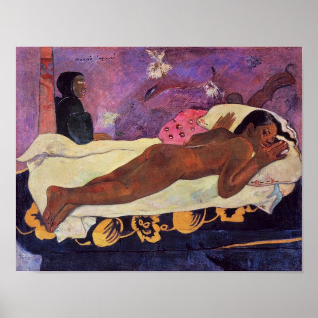 Póster Espíritu de los muertos mirando | Paul Gauguin | (Frente)
