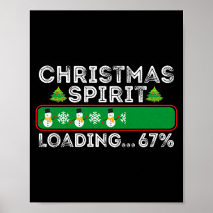 Póster Espíritu de Navidad Cargando 67 Seis Siete Meme Di