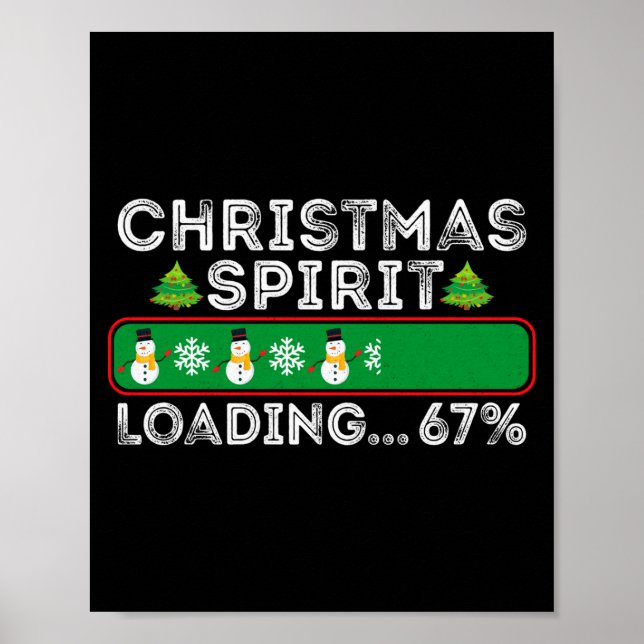 Póster Espíritu de Navidad Cargando 67 Seis Siete Meme Di (Frente)