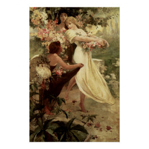 Póster Espíritu de primavera por Alphonse Mucha