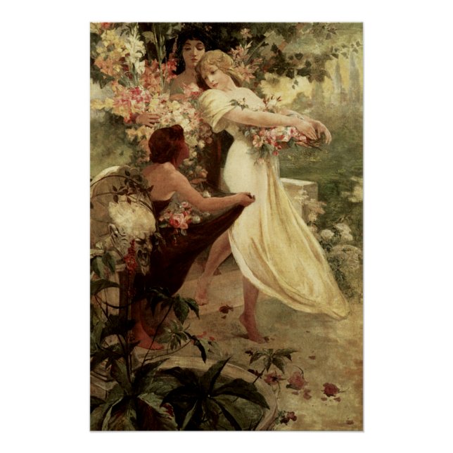Póster Espíritu de primavera por Alphonse Mucha (Anverso)