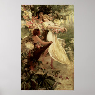 Póster Espíritu de primavera por Alphonse Mucha