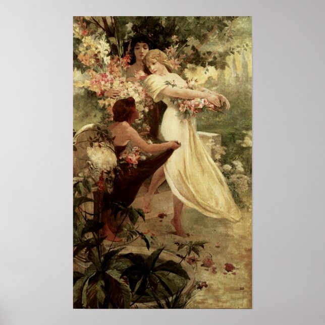Póster Espíritu de primavera por Alphonse Mucha (Frente)